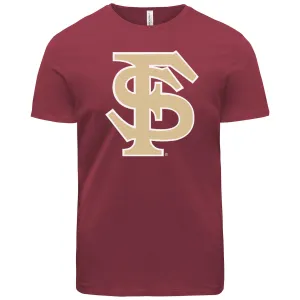 Ragz Adult/Unisex Interlocking FS Short Sleeve T-shirt - Garnet