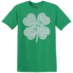Ragz Men's Shamrock FSU Design Short Sleeve T-shirt - Kelly Green