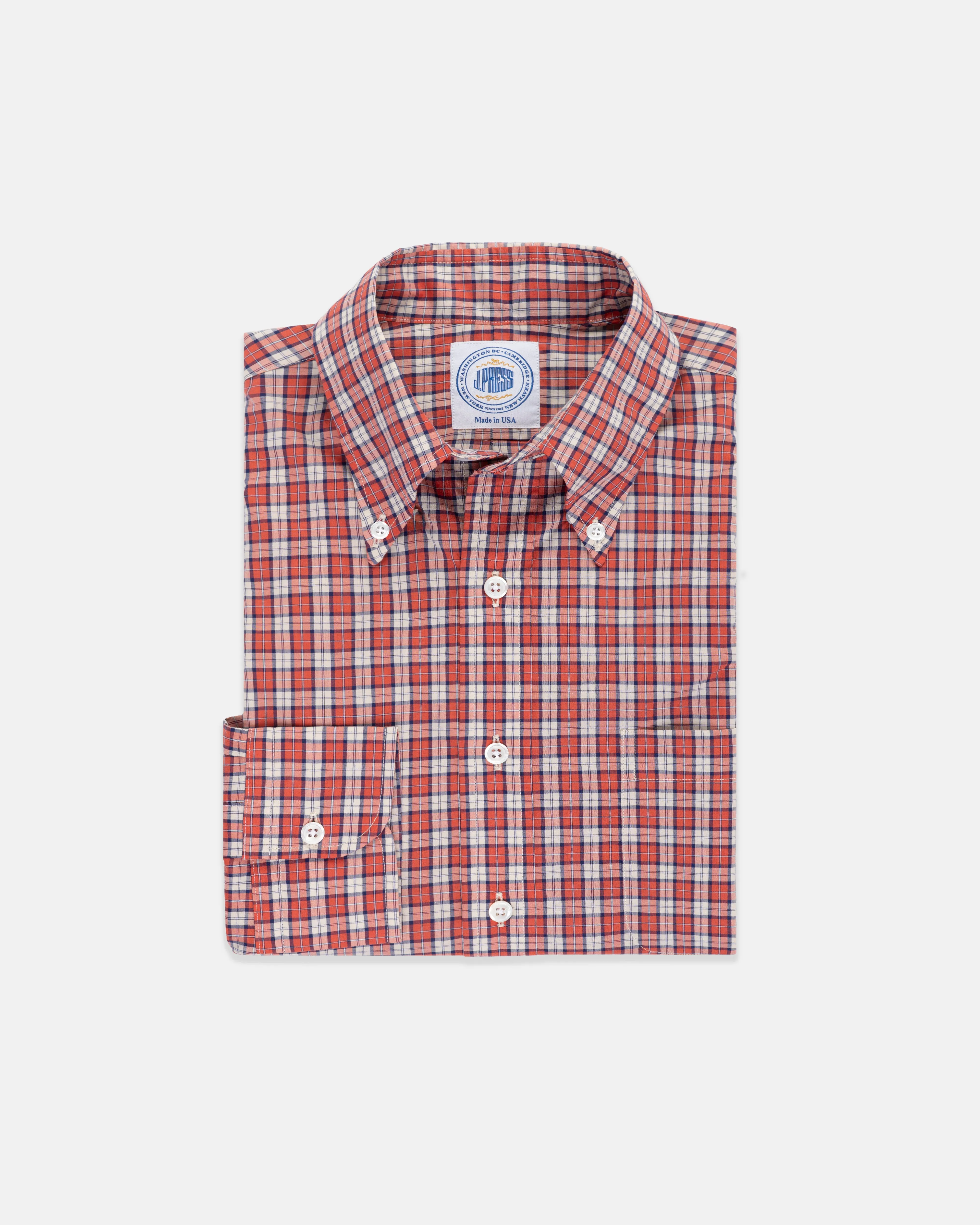 RED/TAN MINI TARTAN SHIRT