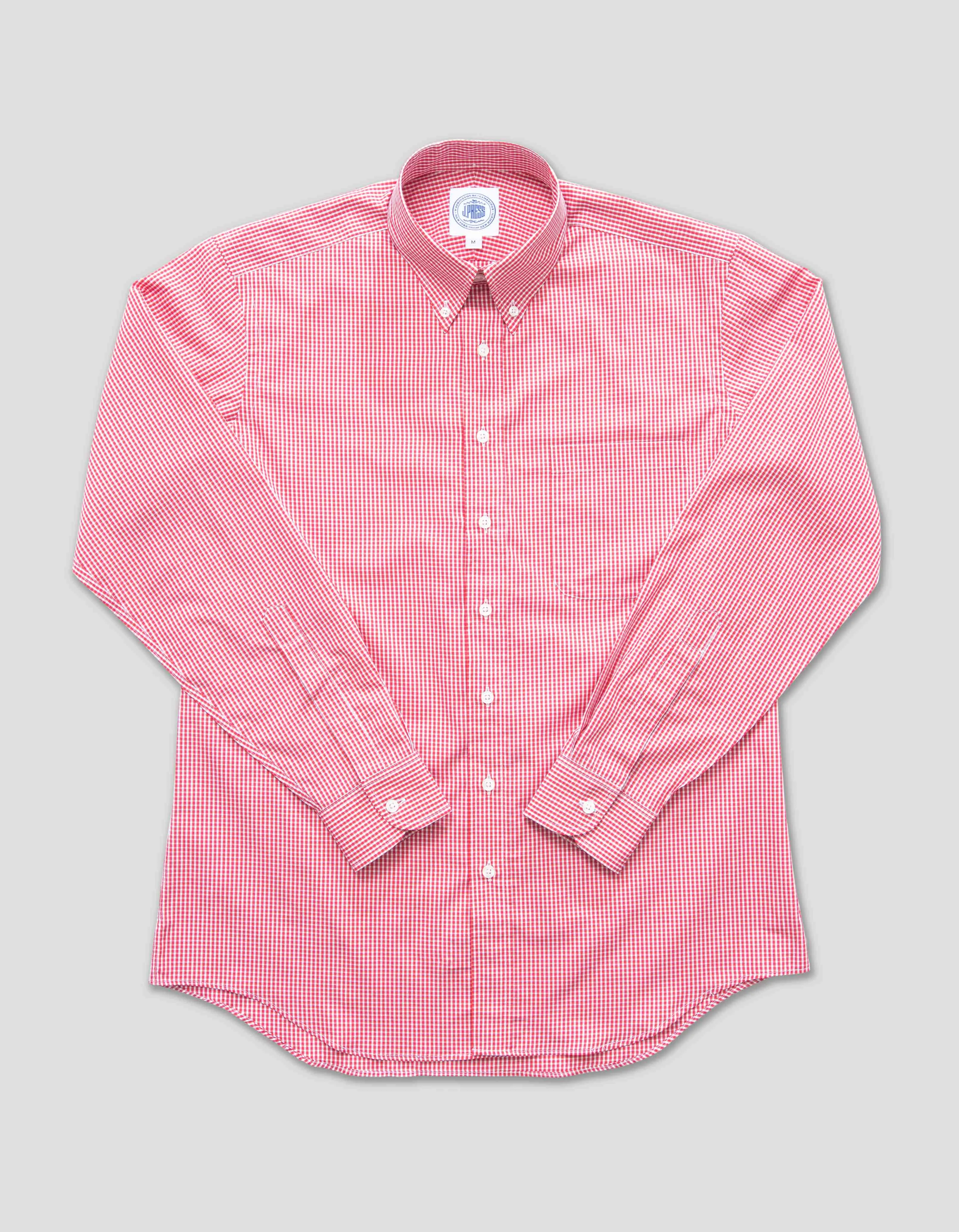 RED/WHITE MINI CHECK SHIRT