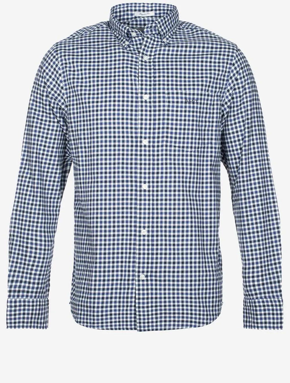 Regular Light Twill Gingham Shirt Sailor Navy