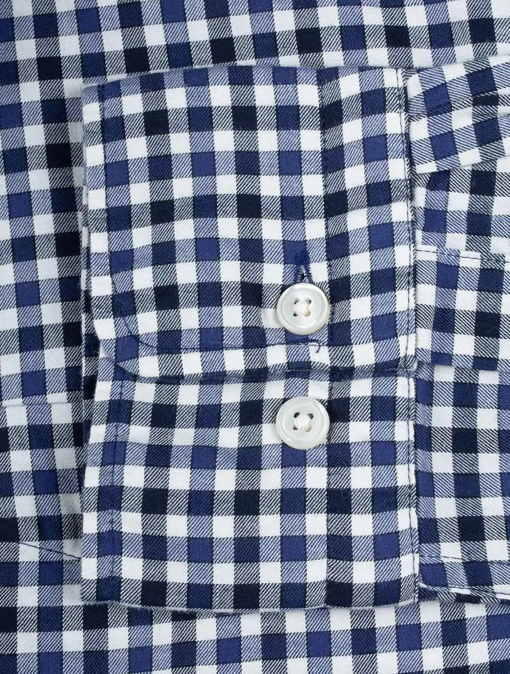 Regular Light Twill Gingham Shirt Sailor Navy