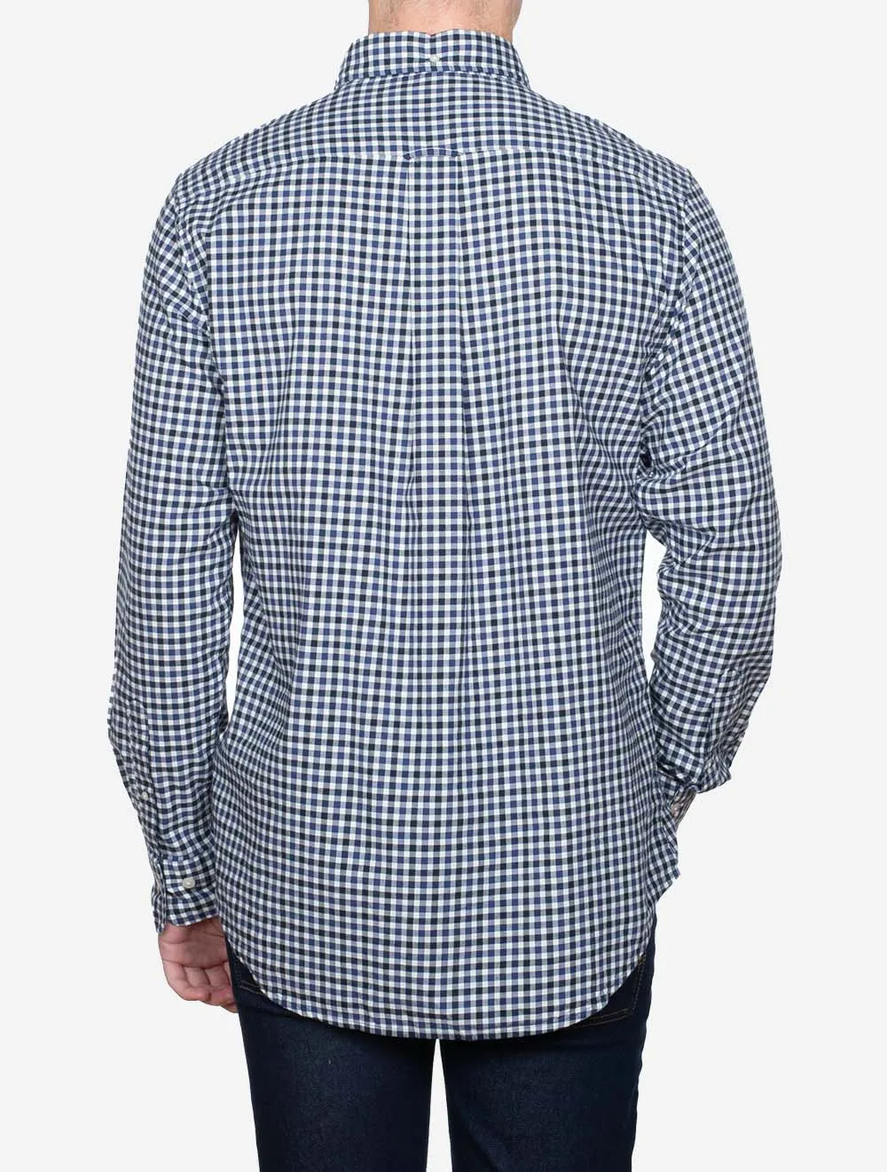 Regular Light Twill Gingham Shirt Sailor Navy