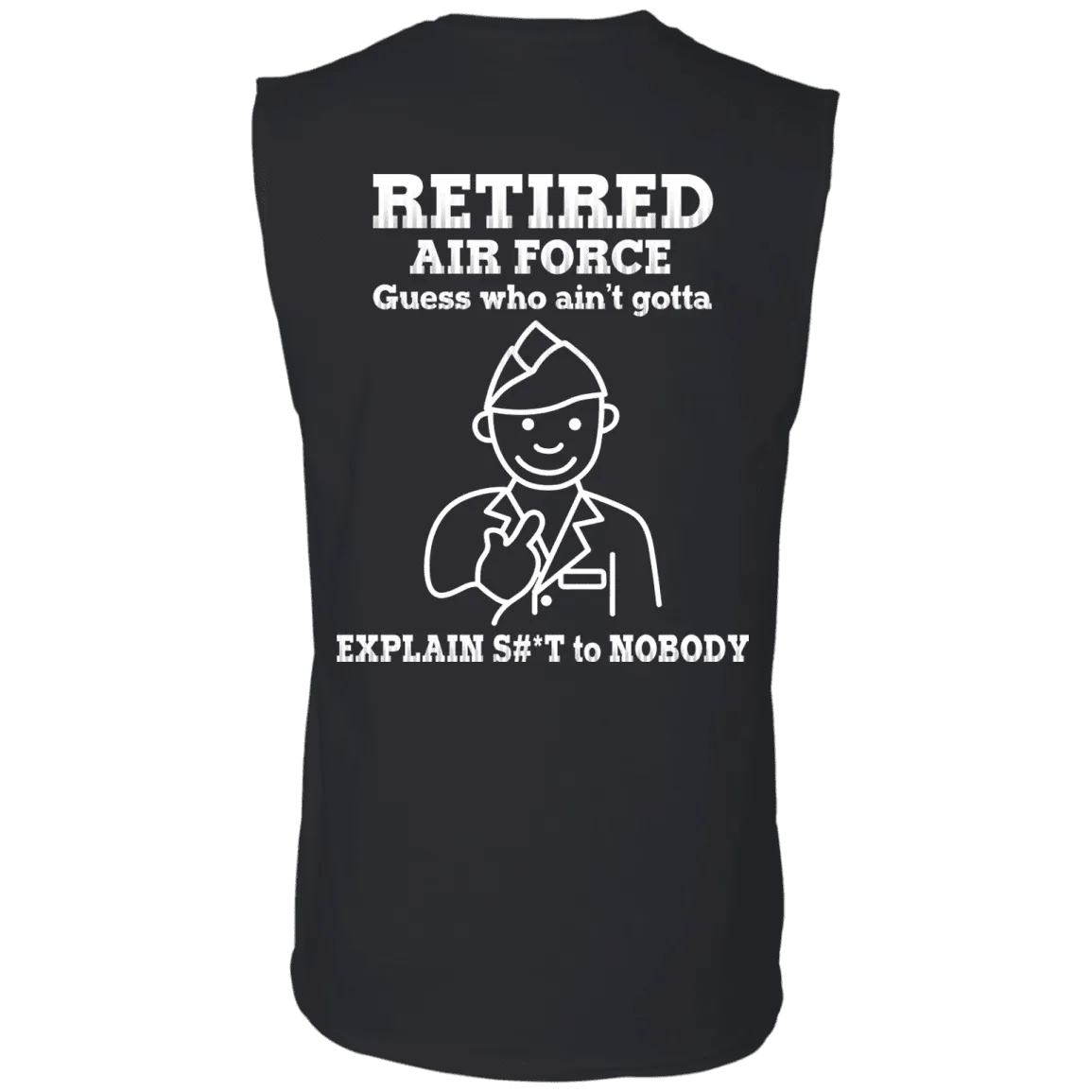 Retired Air Force Guess Who Ain't gotta Explain Back T Shirts