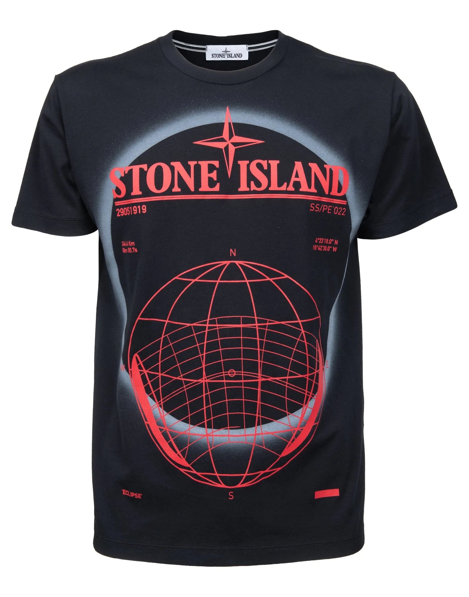 Stone Island Logo Printed Crewneck T-Shirt