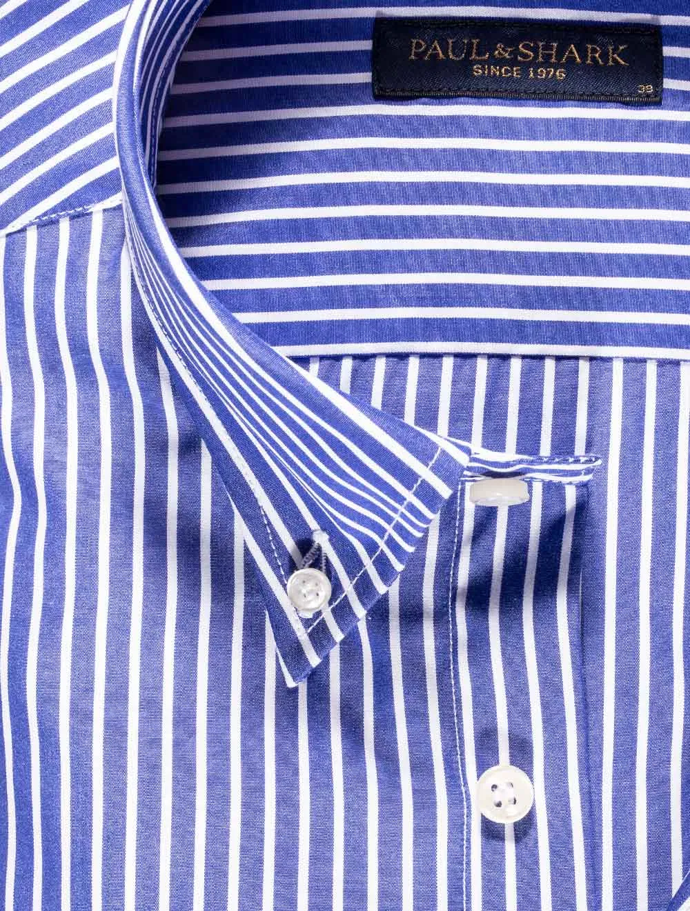 Stripe Button Down Shirt Blue