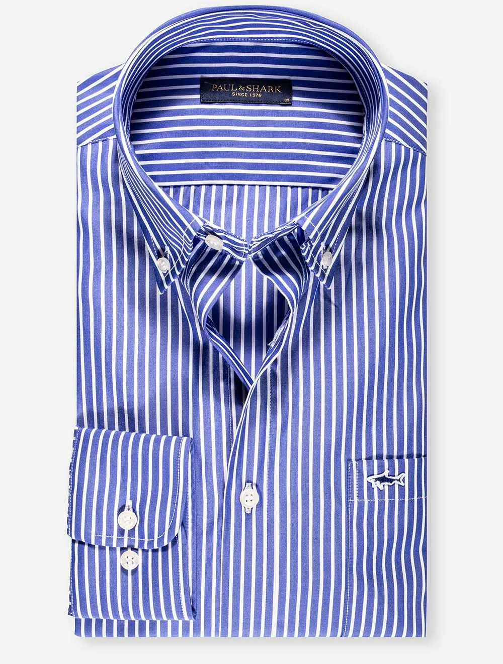 Stripe Button Down Shirt Blue