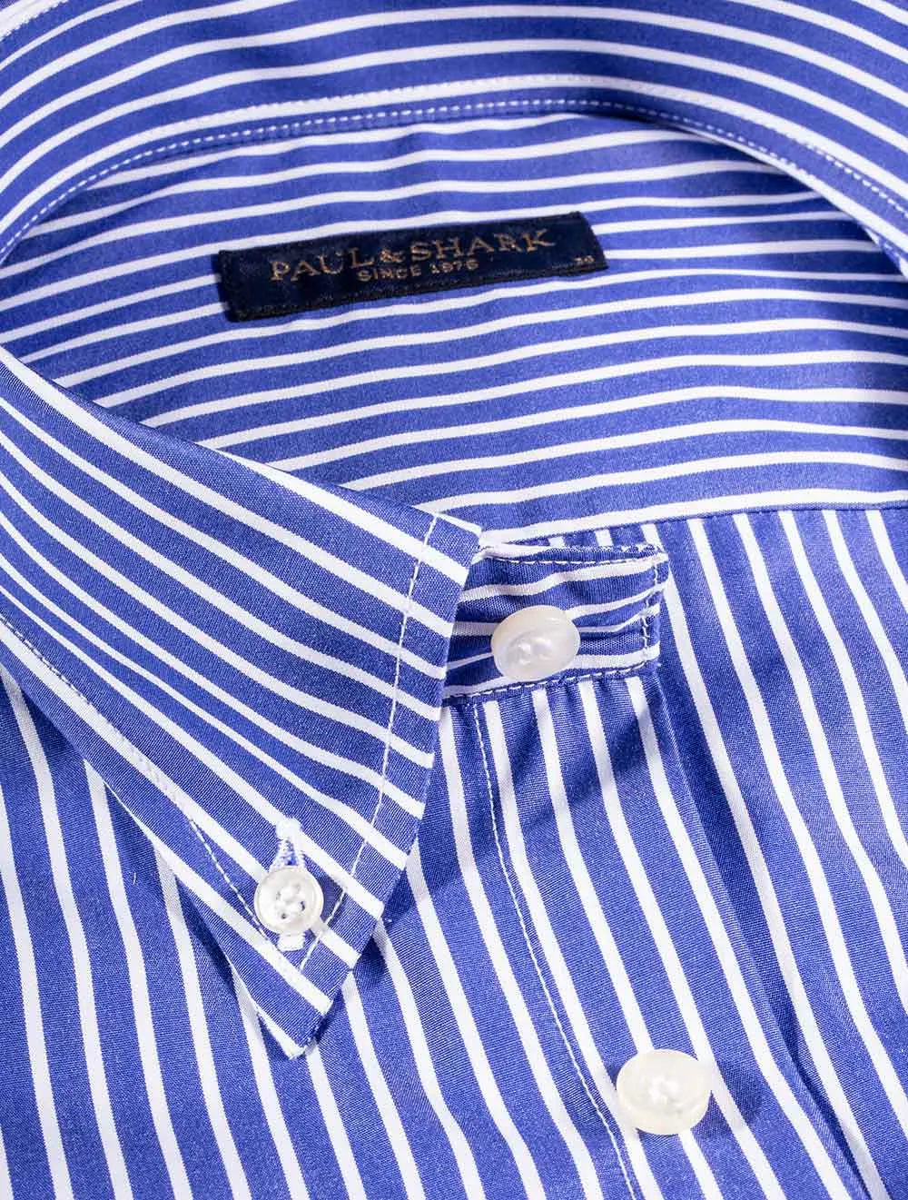 Stripe Button Down Shirt Blue