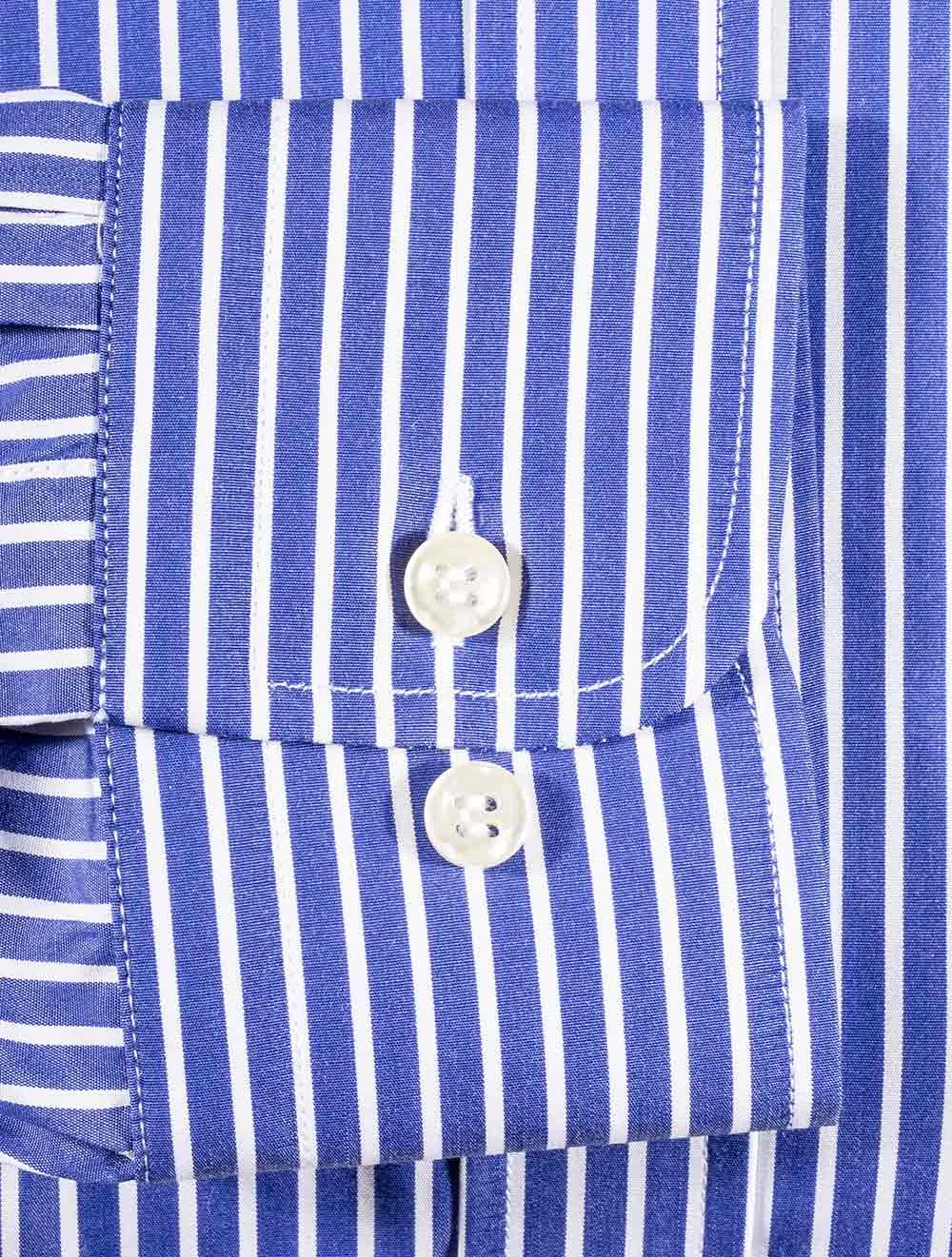 Stripe Button Down Shirt Blue