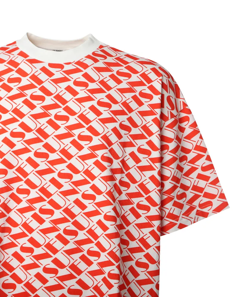 Sunnei All-Over Printed Crewneck T-Shirt