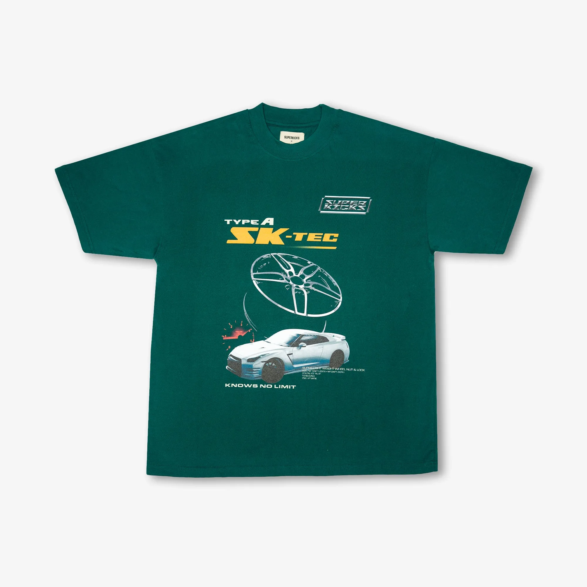 Superkicks | ALLOY WHEELS TEE  { DARK GREEN
