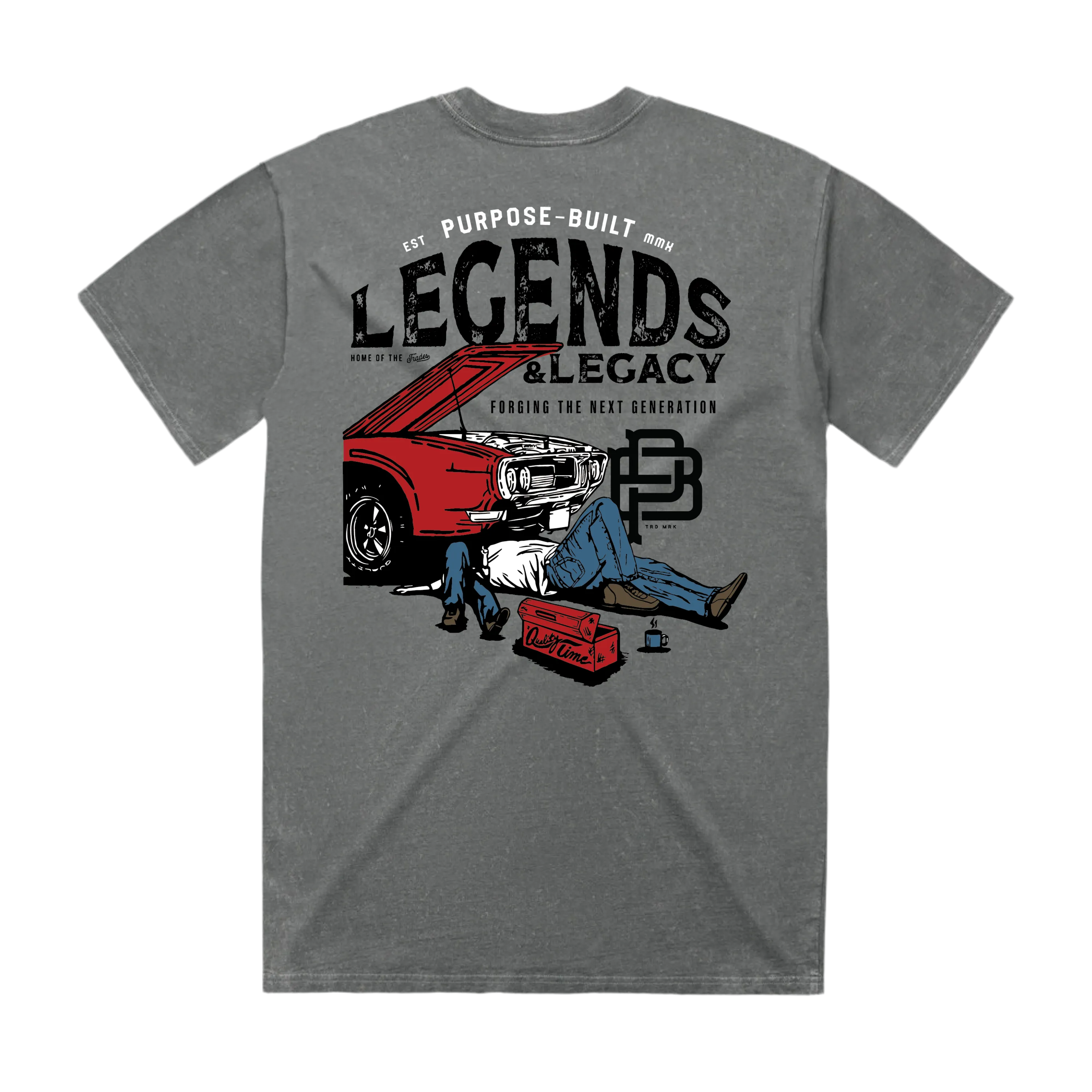 The Legend & the Legacy Tee, Heavy Faded Grey