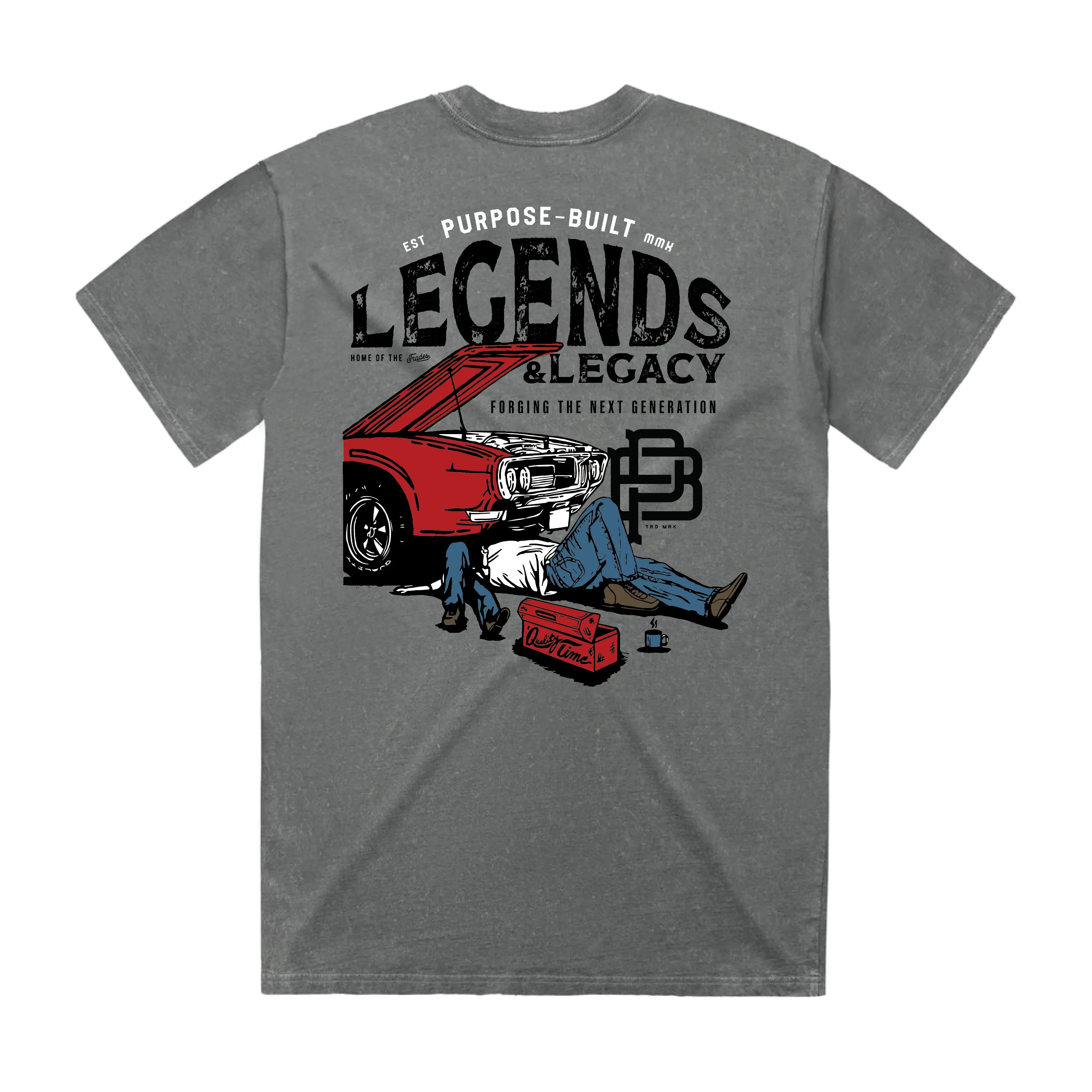 The Legend & the Legacy Tee, Heavy Faded Grey