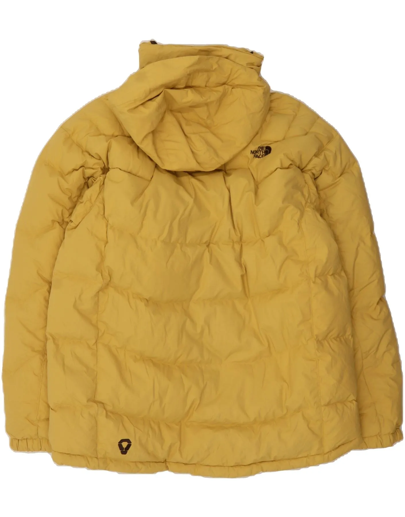 THE NORTH FACE Mens Hooded Padded Jacket UK 40 Large Yellow Nylon