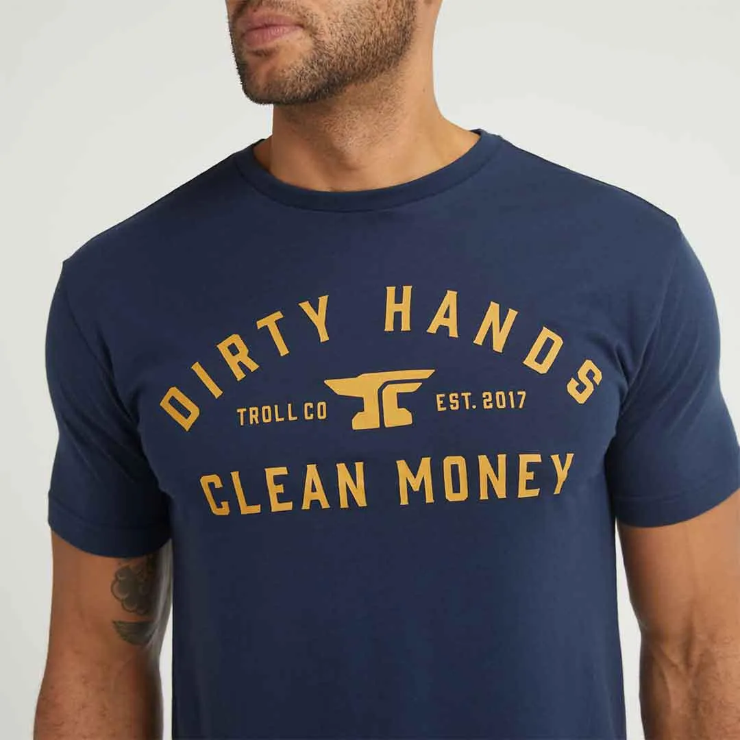 Troll Co. Men's "Dirty Hands Clean Money" Classic Short SleeveT-Shirt