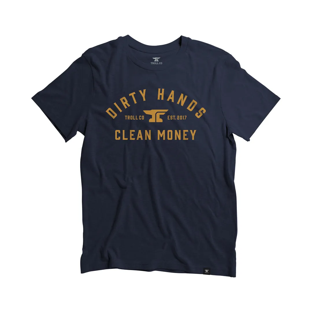 Troll Co. Men's "Dirty Hands Clean Money" Classic Short SleeveT-Shirt
