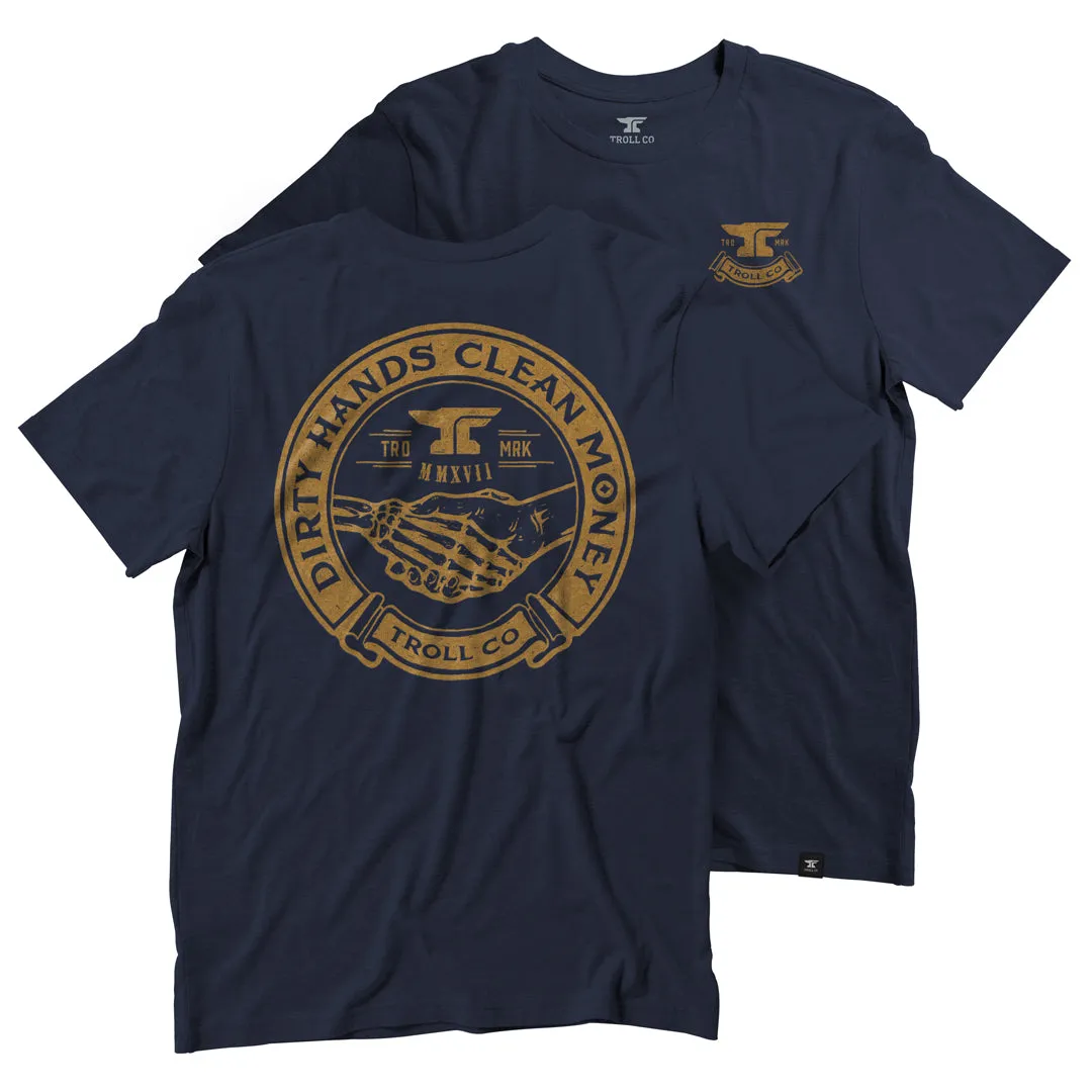 Troll Co. Men's "Dirty Hands Clean Money" Haggler Short Sleeve T-Shirt