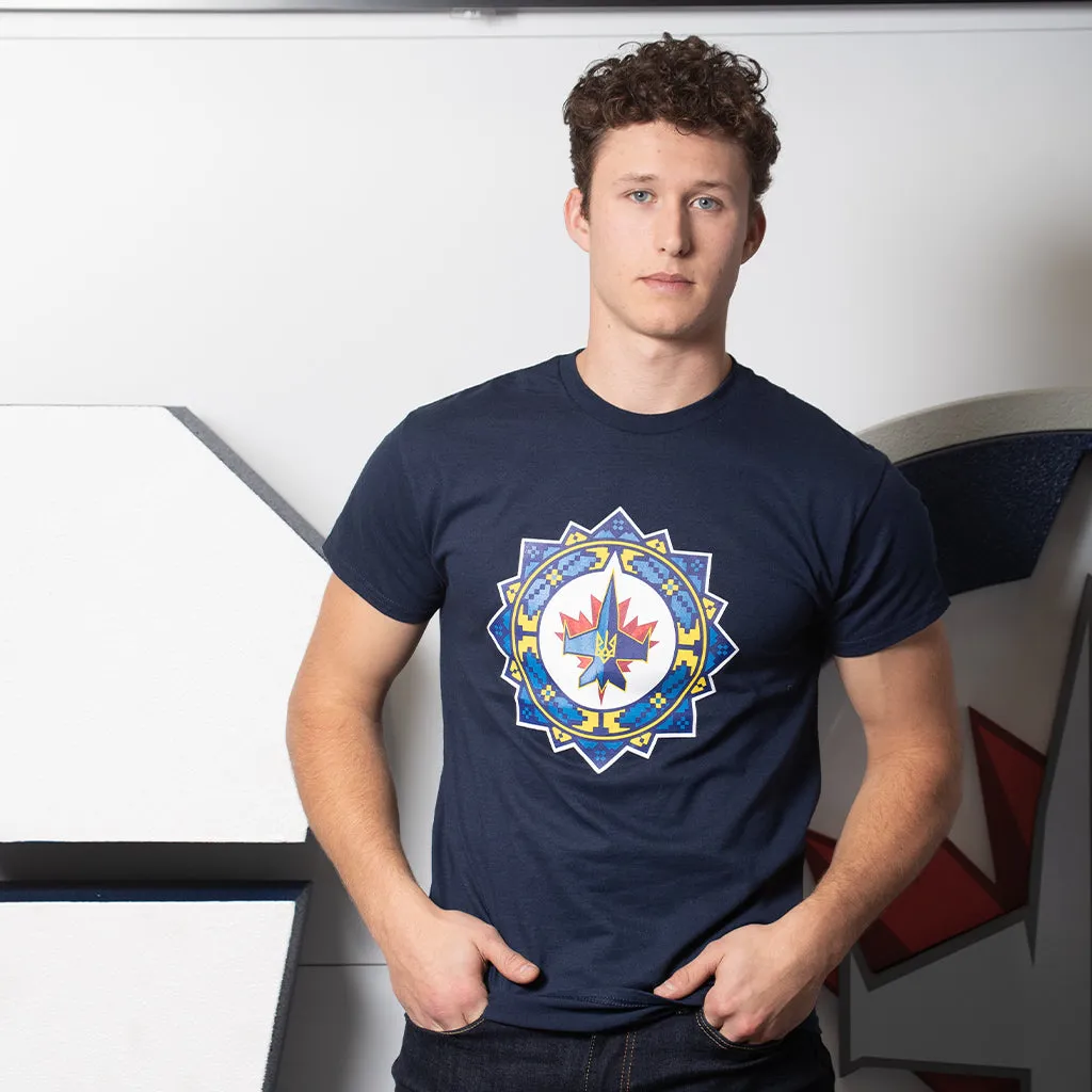 UKRAINIAN LOGO T-SHIRT - NAVY