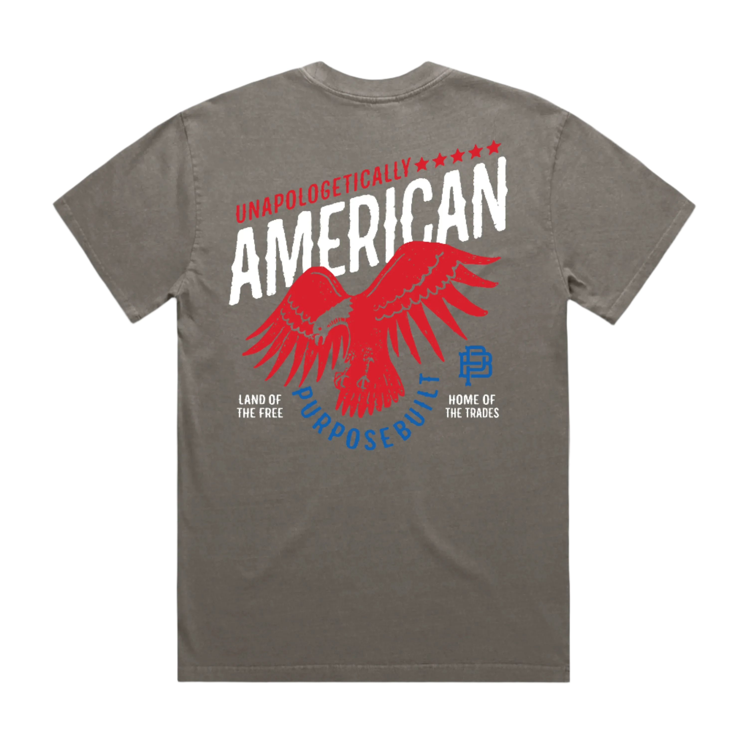 Unapologetically American Tee, Heavy Faded Grey