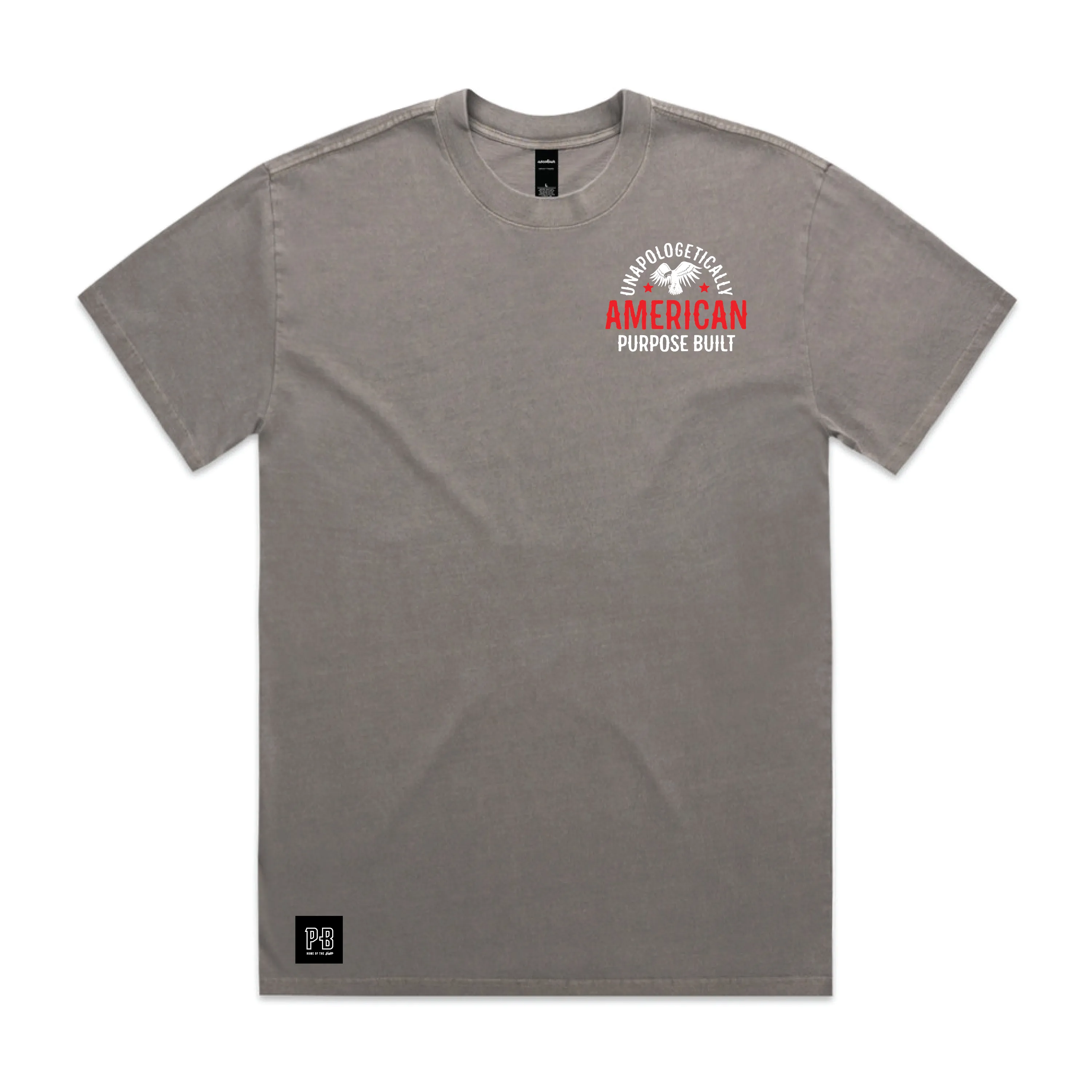 Unapologetically American Tee, Heavy Faded Grey