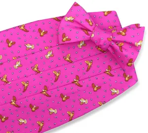 Upland Birds: Cummerbund Set - Magenta