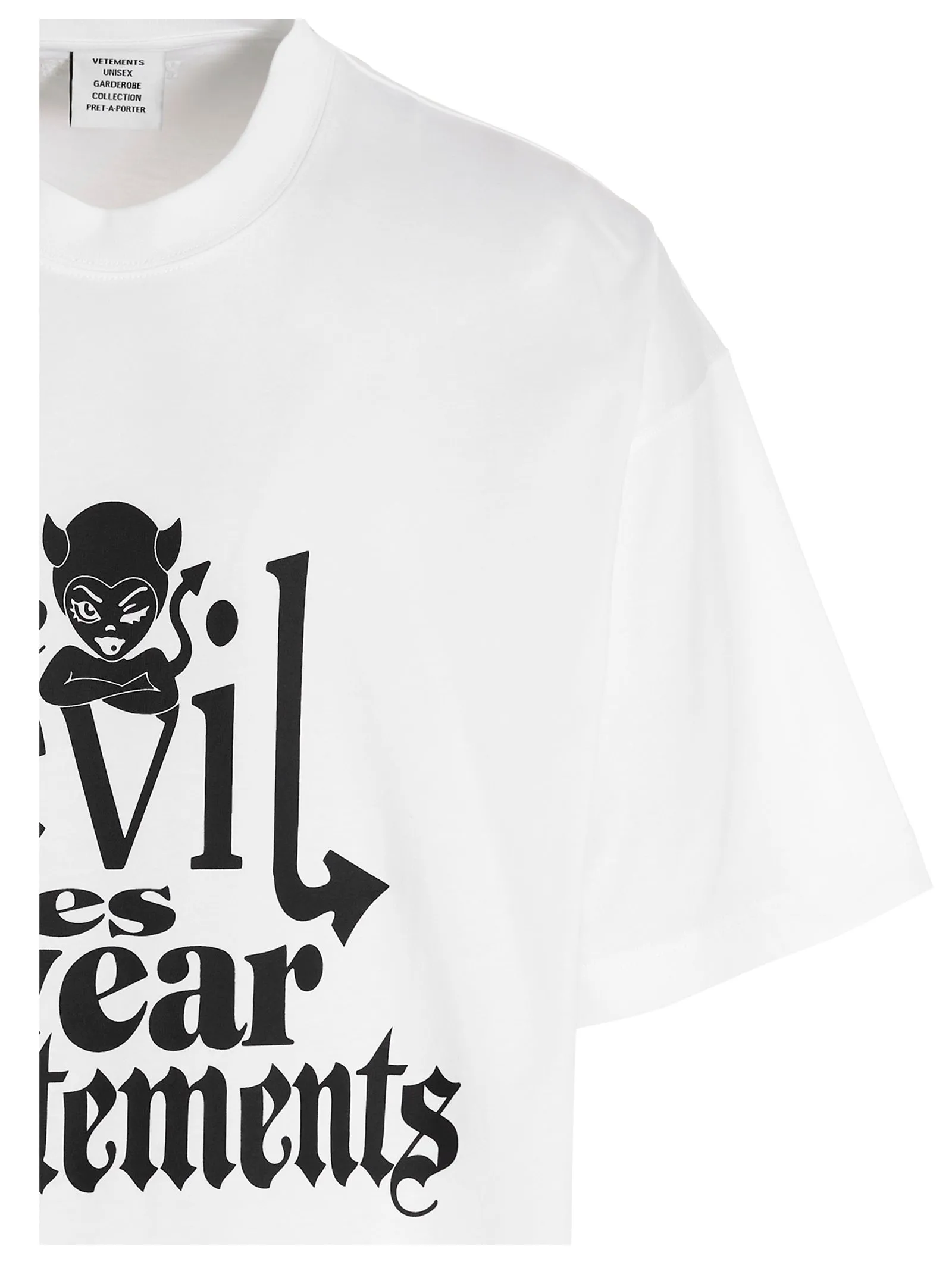 Vetements Slogan Printed Crewneck T-Shirt