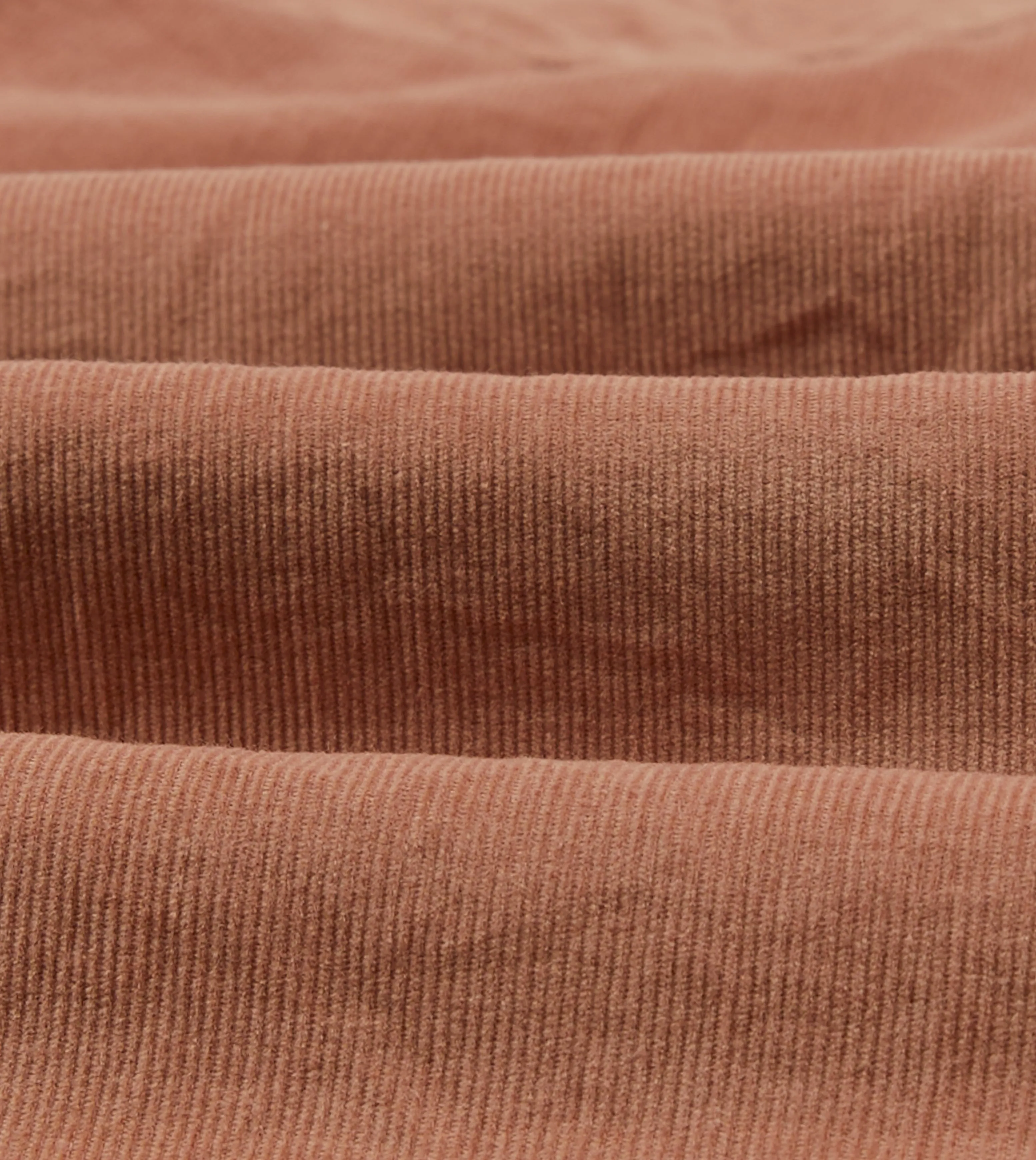 Washed Red Corduroy Two-Pocket Western Shirt