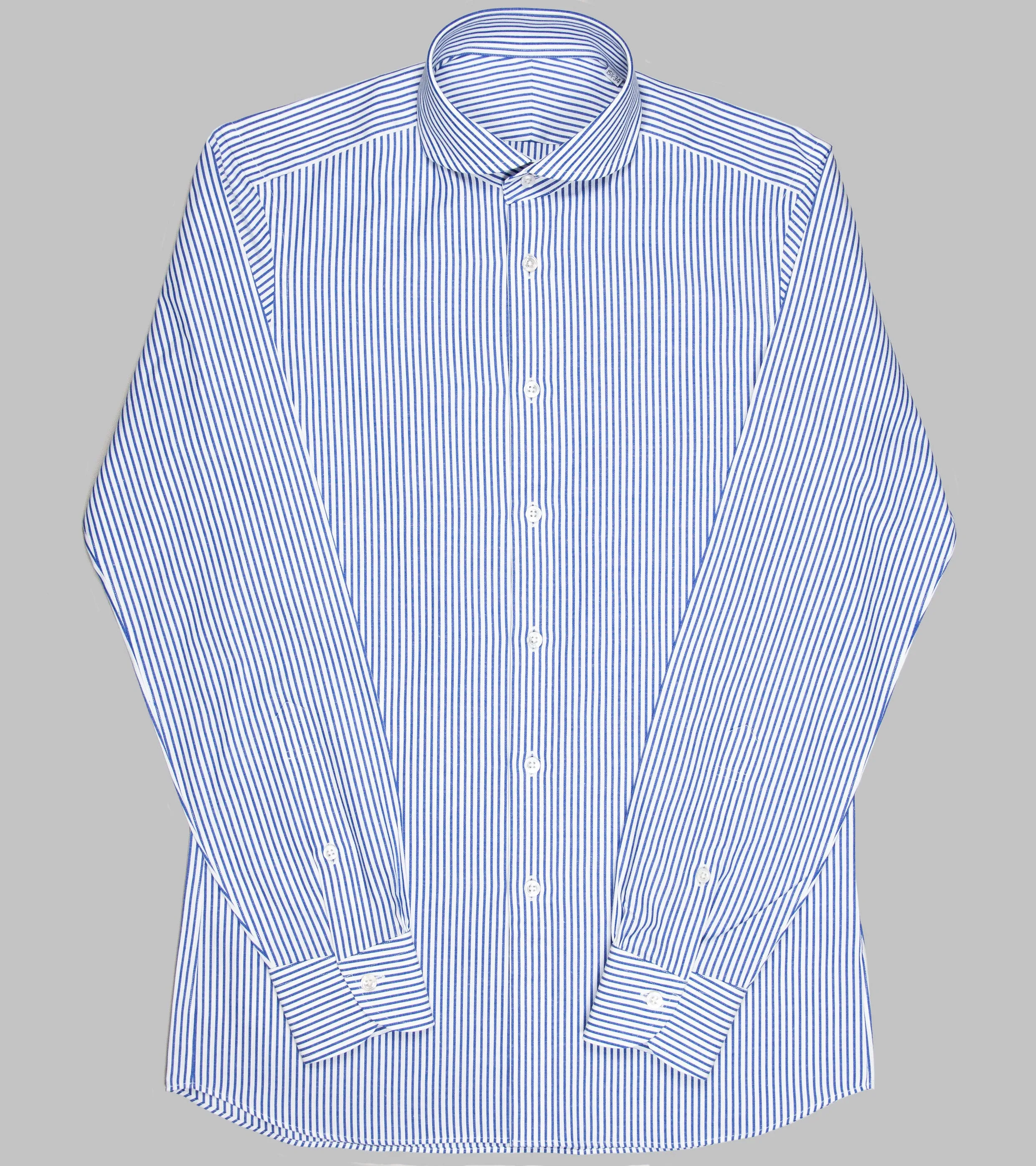 Winston Collar Striped Shirt Blue