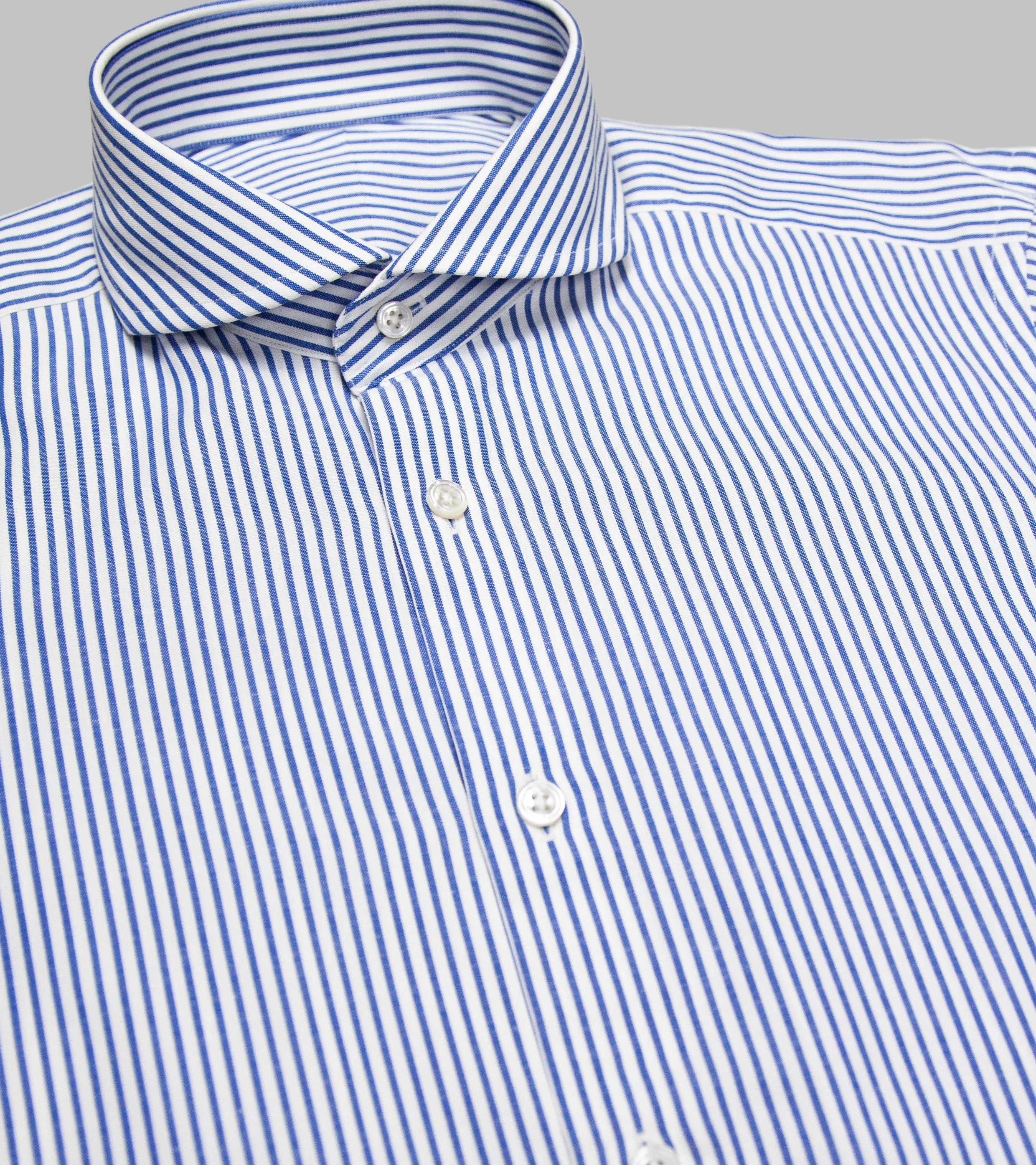 Winston Collar Striped Shirt Blue