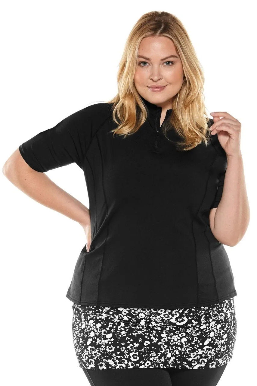 Women's Freestyle Short Sleeve Rash Guard | Black