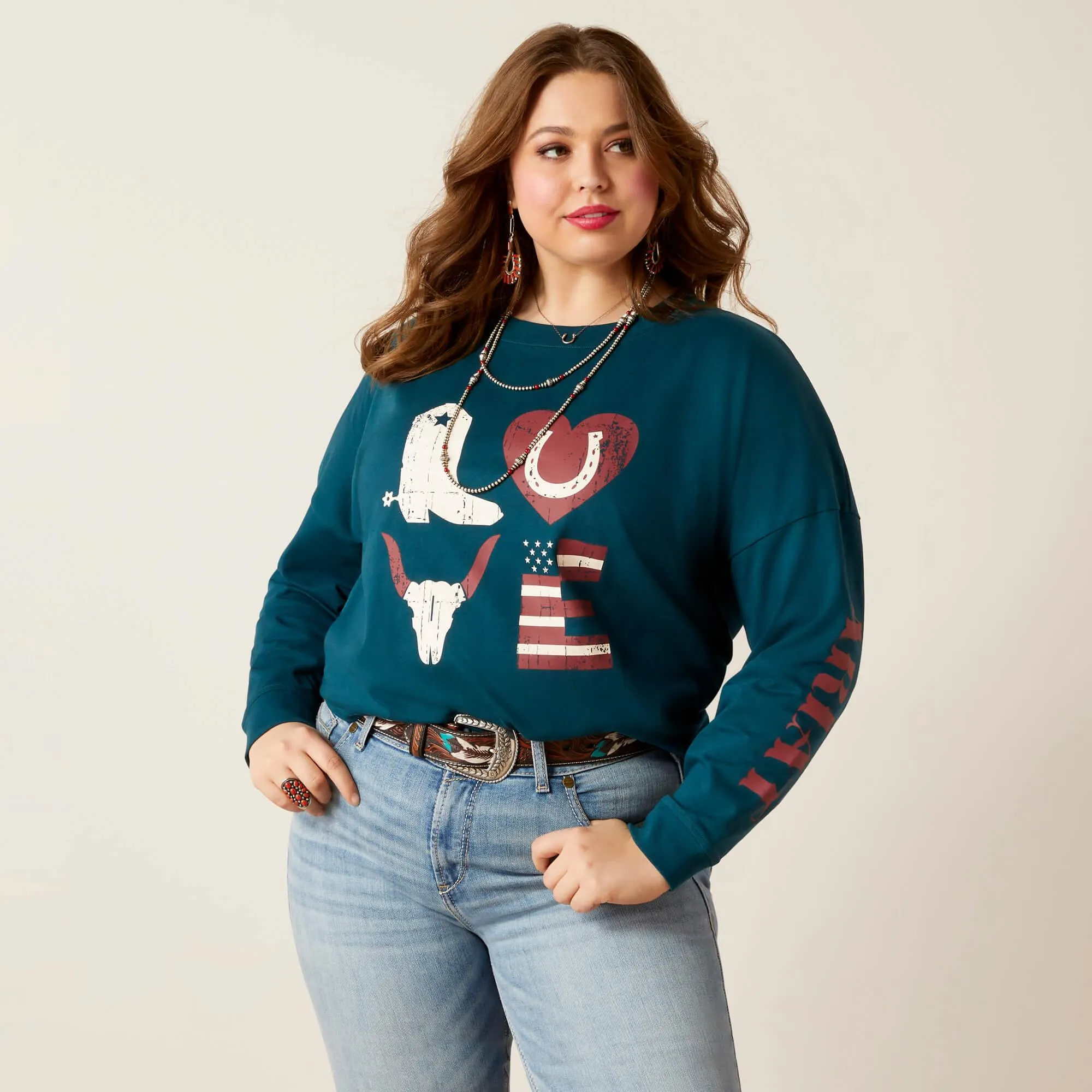 Women's Love Oversized Tee - Reflecting Pond