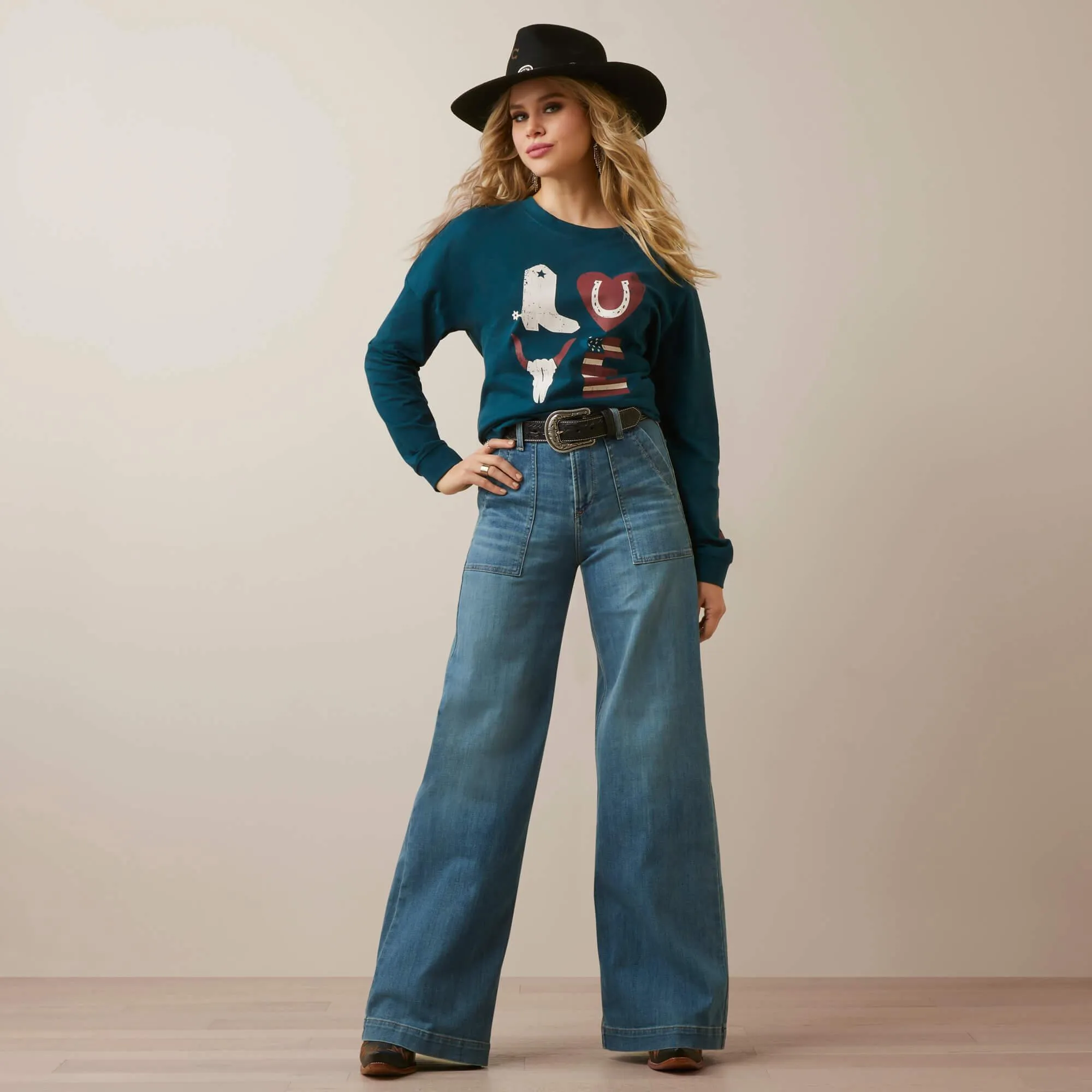 Women's Love Oversized Tee - Reflecting Pond