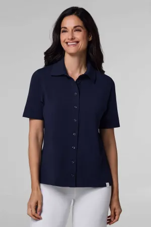 Women's Morningside Button Down Short Sleeve | Navy