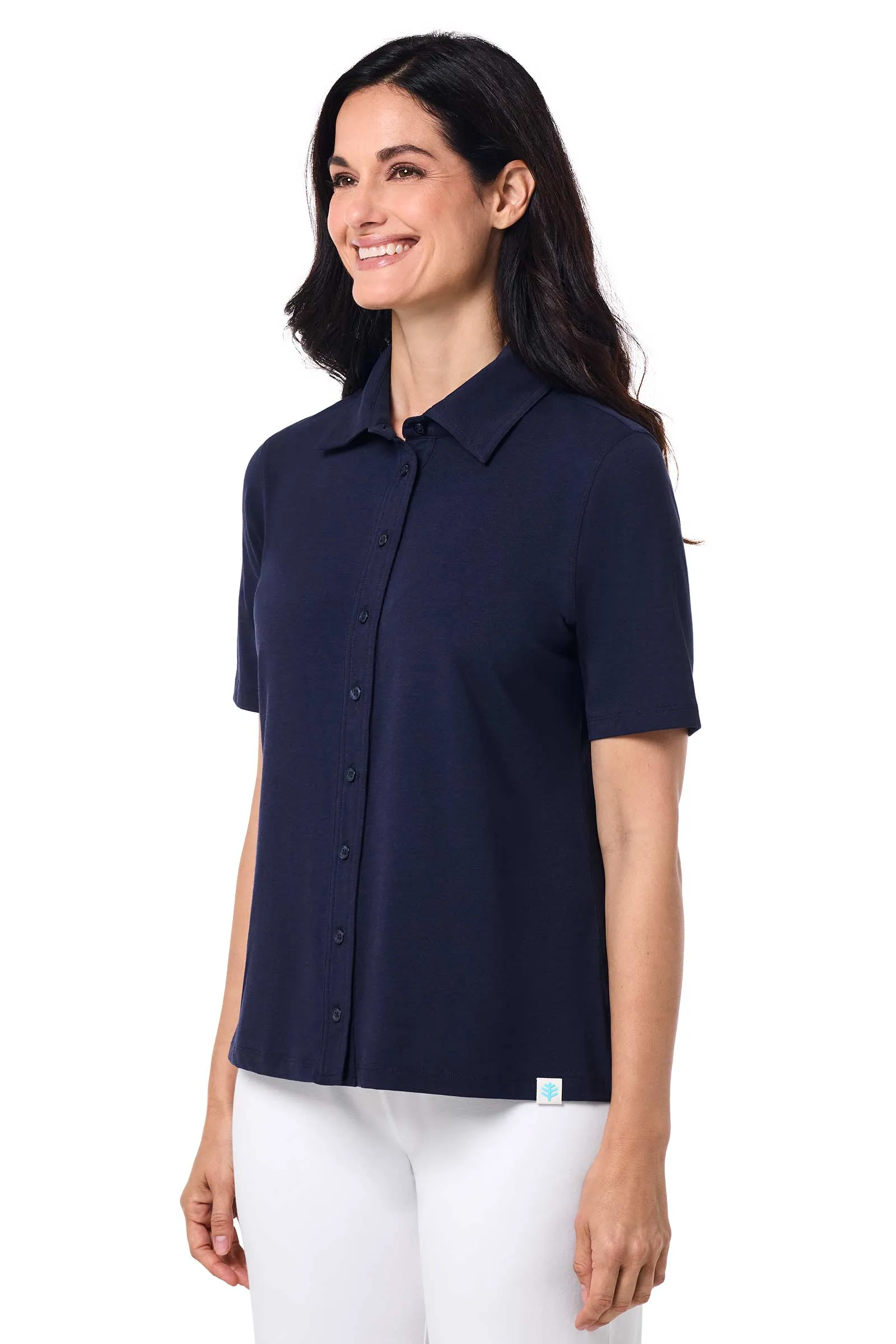 Women's Morningside Button Down Short Sleeve | Navy