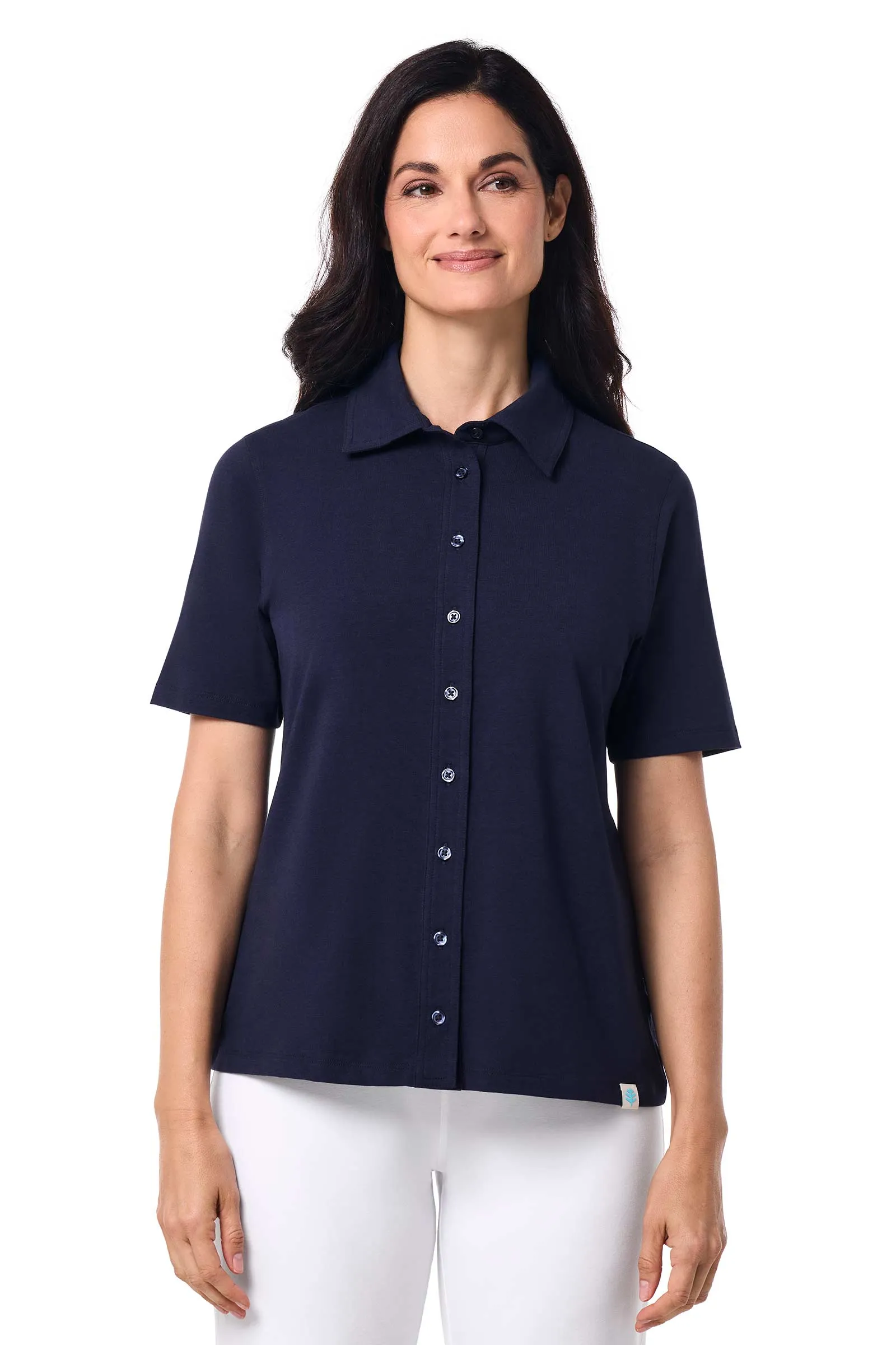 Women's Morningside Button Down Short Sleeve | Navy