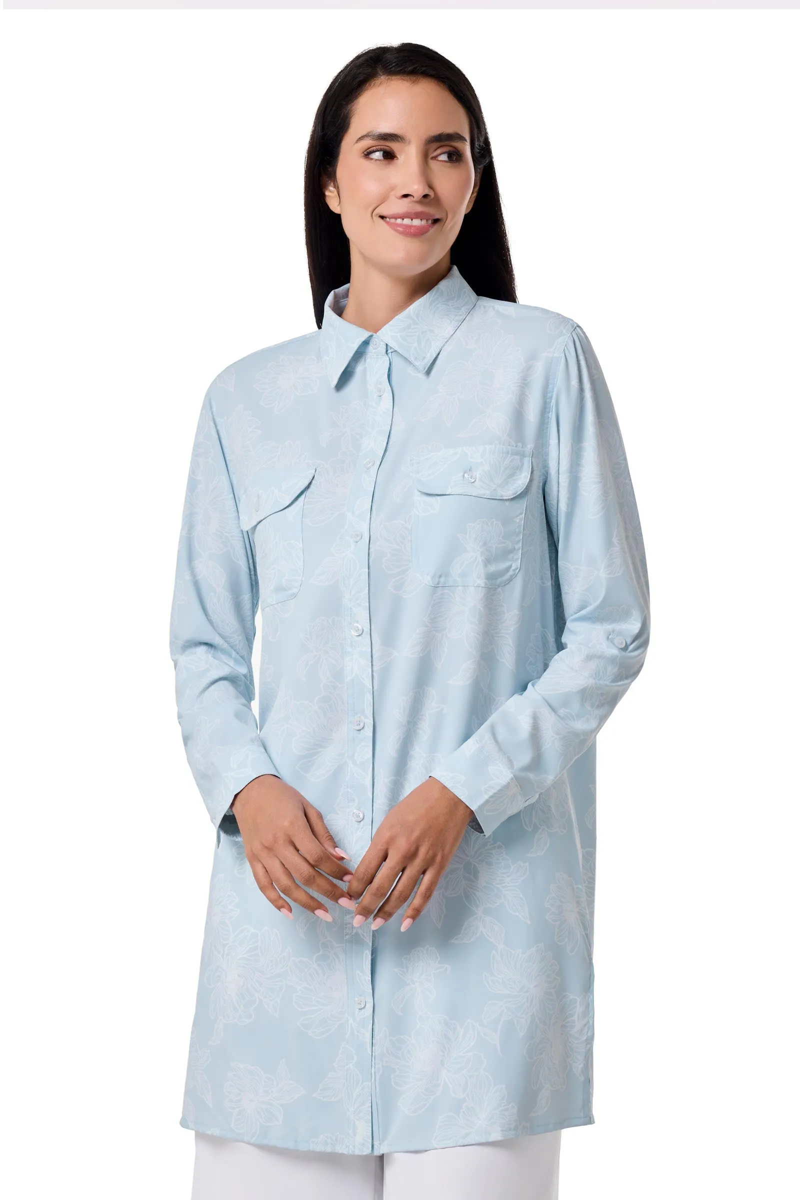 Women's Santorini Tunic Shirt | Skyride Perfect Peony