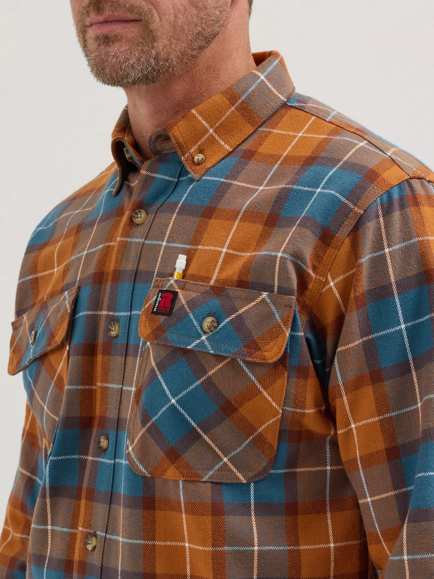 Wrangler RIGGS Men's Foreman Button-Down Flannel Shirt