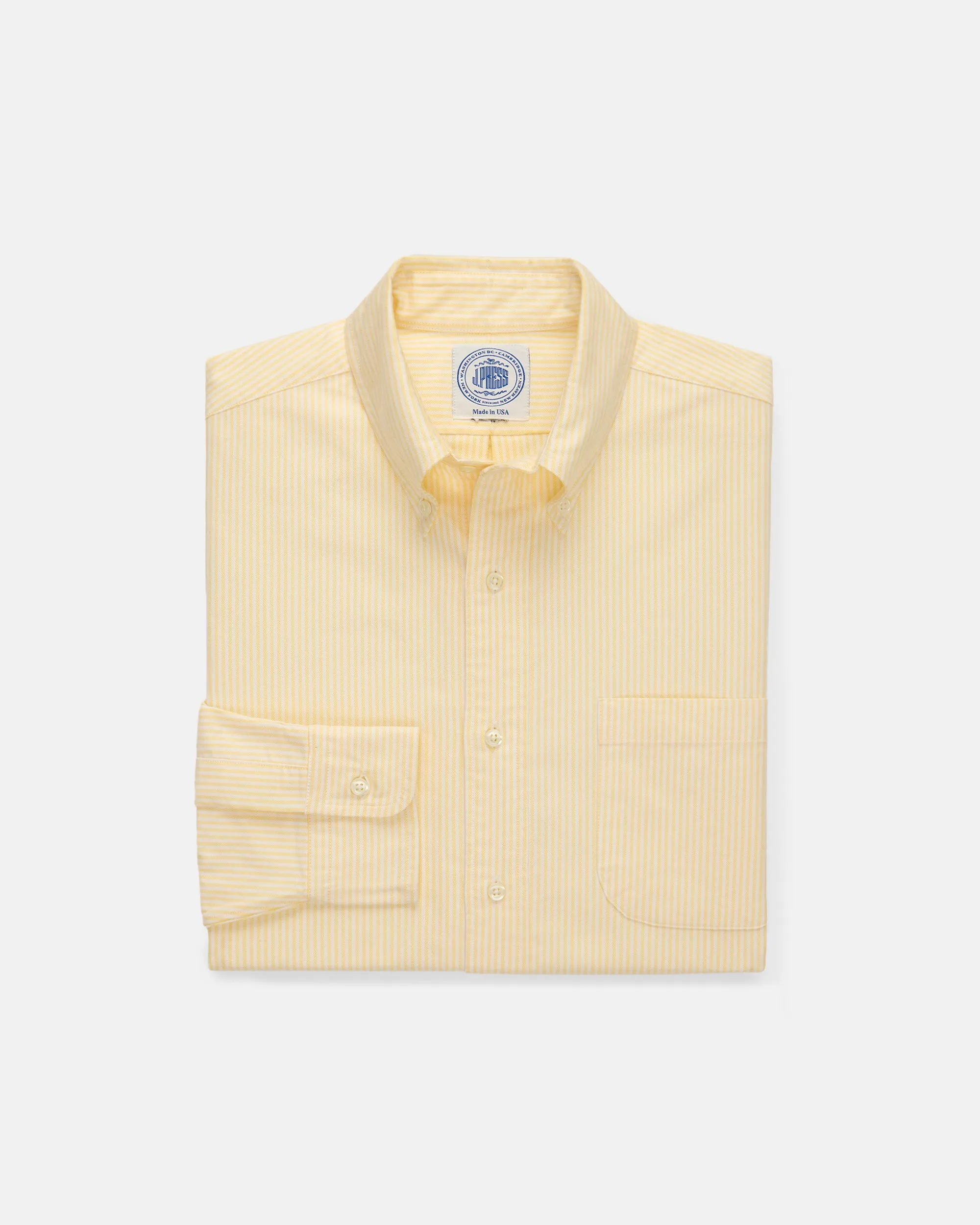 YELLOW UNIVERSITY STRIPE OXFORD SHIRT
