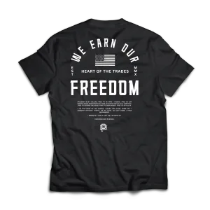 Youth, Earn your Freedom Tee, Black